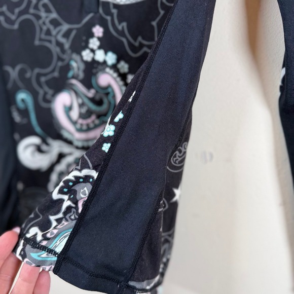 Odd Molly Love Base Layer Y2K Technical Fitted Henley Top Size XS Stretch Active - Picture 6 of 8